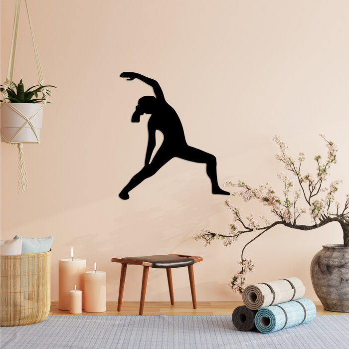 Wallity Yoga 5 Escultura de Pared de Metal Negra